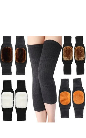 Knee Warmer -Woolen Blend Thermal Leg Warmers- 1 Pair knee Pad - Unisex Elastic Knee PadsFor Men & Women